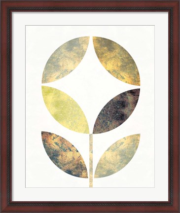 Framed Golden Flower II Print