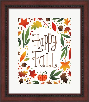 Framed Harvest Time Happy Fall Print