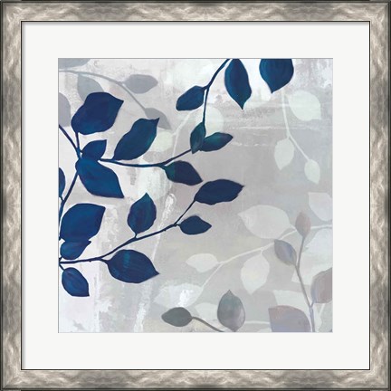 Framed Leaves in the Mist II Print