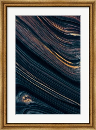 Framed Mahogany Goldsheen Obsidian Print