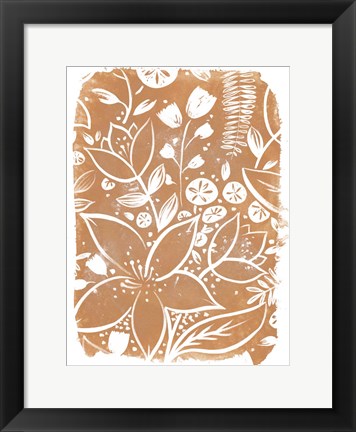 Framed Garden Batik VI Print