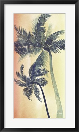 Framed Vintage Palms I Print