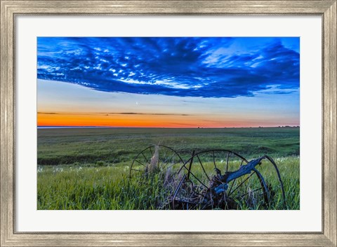 Framed Moon and Venus in conjunction at dawn, Alberta, Canada Print