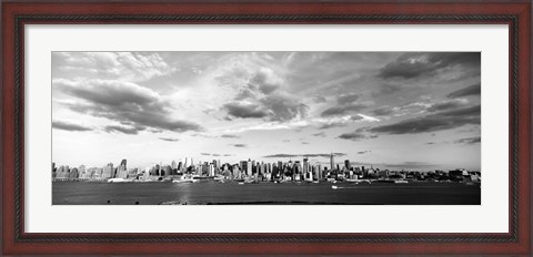 Framed Skyscrapers at the waterfront, Manhattan, NY Print