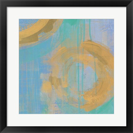 Framed Golden Circles III Print