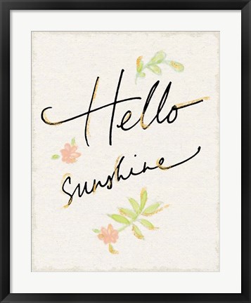 Framed Hello Sunshine Print