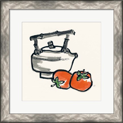 Framed Tea and Persimmons Print