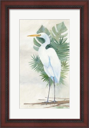 Framed Standing Egret II Print