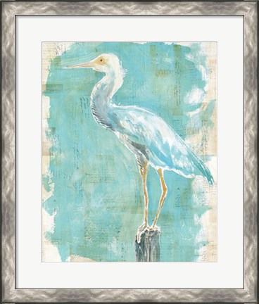 Framed Coastal Egret II Print