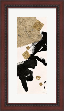 Framed Gilded Collage I on White Print