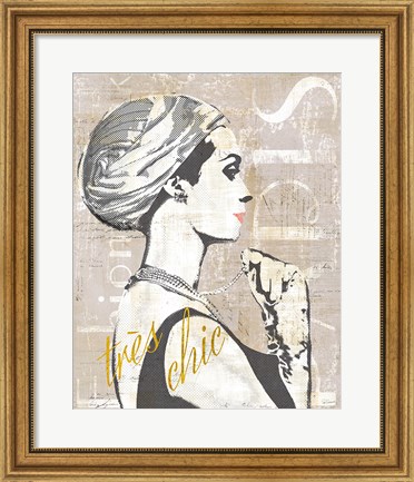 Framed Fashion Week Paris Halftone III Print