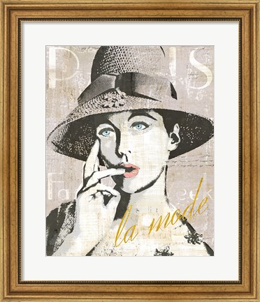 Framed Fashion Week Paris Halftone IV Print