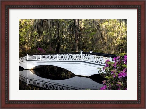 Framed White Bridge Reflections Print