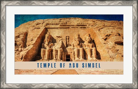 Framed Vintage Temple of Abu Simbel, Nubia, Egypt, Africa Print