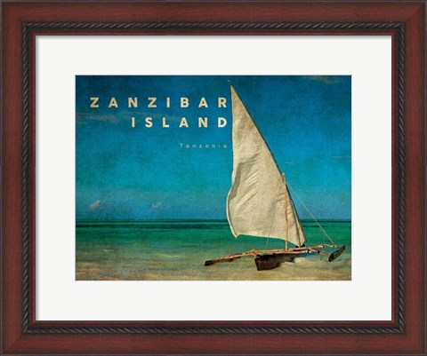 Framed Vintage Zanzibar Island, Tanzania, Africa Print