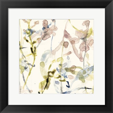 Framed Flower Drips II Print