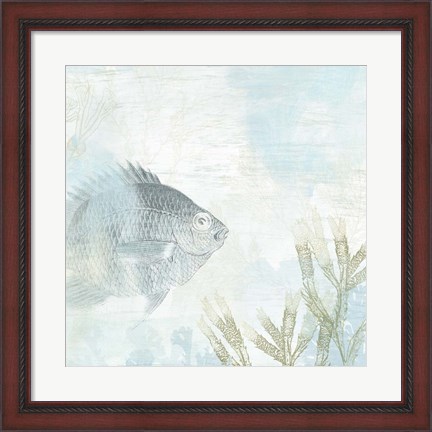 Framed Coastal Fresco I Print