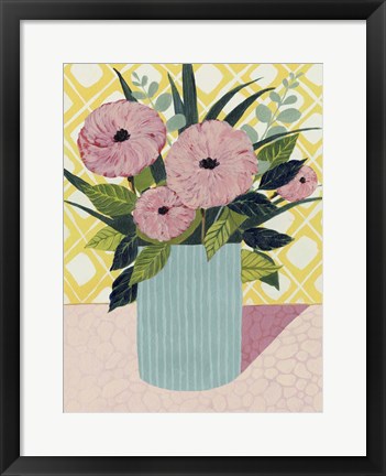 Framed Retro Bouquet I Print