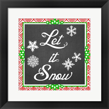 Framed Let it Snow II Print