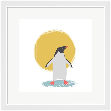 Framed Minimalist Penguin, Boys Part II Print