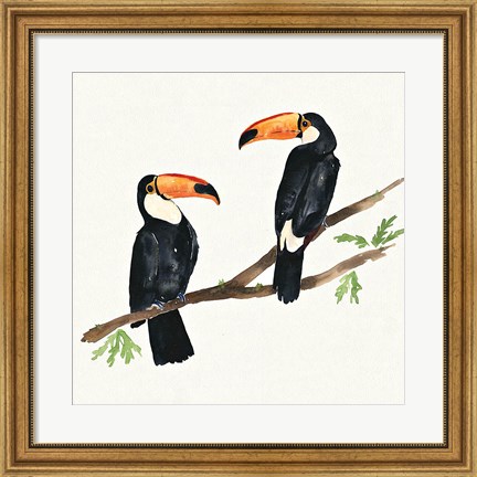 Framed Tropical Fun Bird I Print