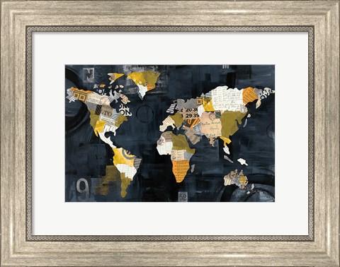 Framed Golden World Print