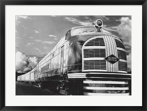 Framed Locomotive 1938 Print