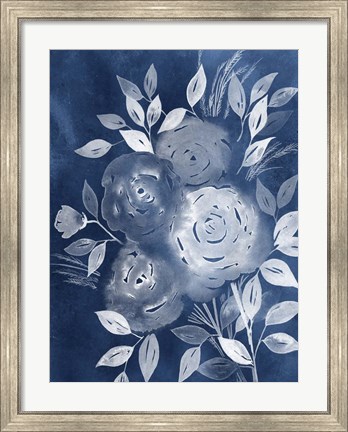 Framed Cyanotype Roses II Print