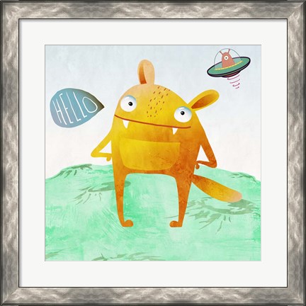 Framed Alien Friend #4 Print