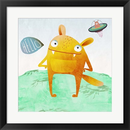 Framed Alien Friend #4 Print