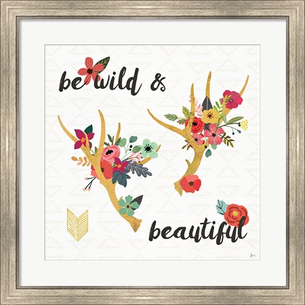 Framed Boho Beauty I Print