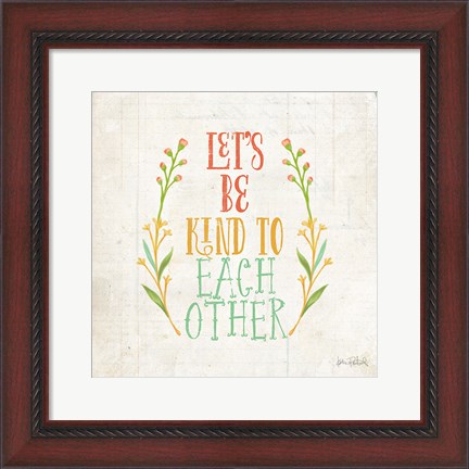 Framed Be Kind I Print