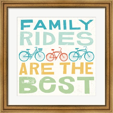 Framed Lets Cruise Family Rides I Print