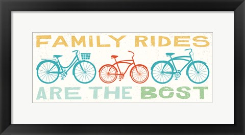 Framed Lets Cruise Family Rides II Print