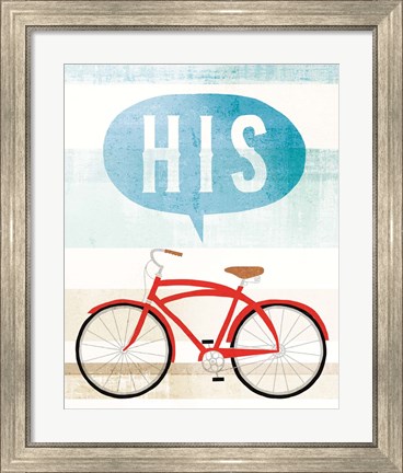 Framed Beach Cruiser His II Print