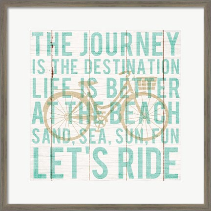 Framed Bon Voyage Cruiser I Print