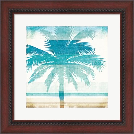 Framed Beachscape Palms II Print