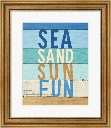 Framed Beachscape Inspiration VIII Print