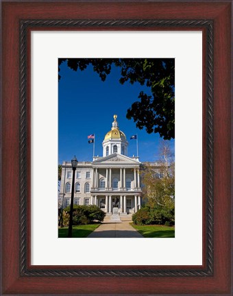 Framed Capitol building, Concord, New Hampshire Print