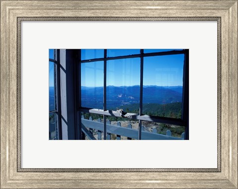 Framed Kearsarge North, View From Inside the Fire Tower, New Hampshire Print