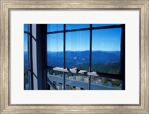 Framed Kearsarge North, View From Inside the Fire Tower, New Hampshire Print