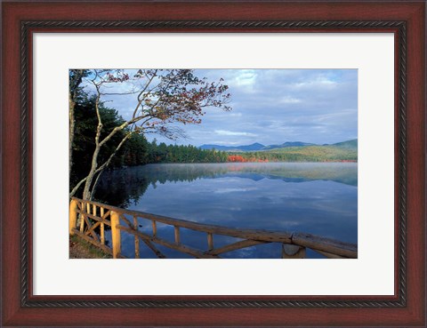 Framed Fall Reflections in Chocorua Lake, White Mountains, New Hampshire Print