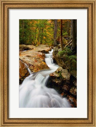 Framed Pemigewasset River in Franconia Notch State Park, New Hampshire Print