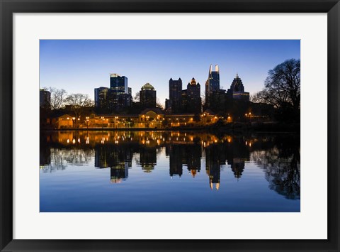 Framed Lake at Dusk,  Atlanta, Georgia Print