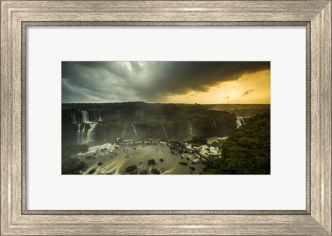 Framed Devil&#39;s Throat Falls Under Stormy Skies, Brazil Print