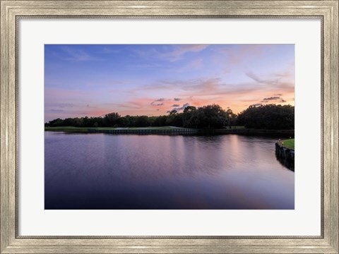 Framed Sunset Over Golf Course in Sarasota, Florida Print