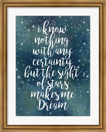 Framed Galaxy Quote II Print