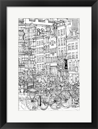 Framed B&amp;W City Scene I Print