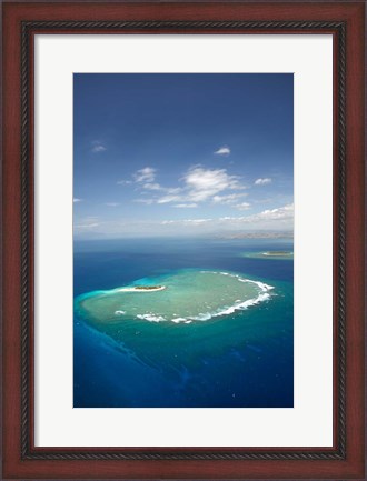 Framed Namotu Island, Mamanuca Islands, Fiji Print