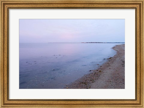 Framed Early Morning on the Beach at Griswodl Point in Old Lyme, Connecticut Print